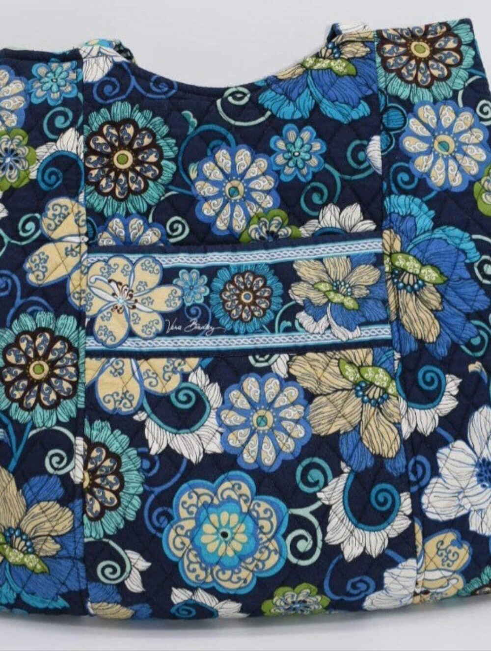Curvy Tote Bag in Mod Floral Blue